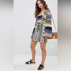 Free People Multicolor Patterned Mini Dress